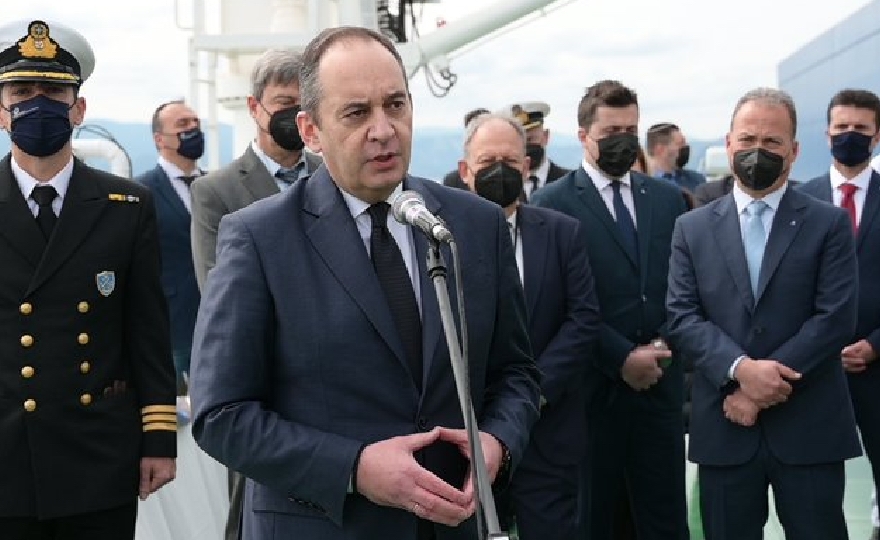 G. Plakiotakis: An important moment for our shipping is the raising of the Greek flag at AVINInternational's KRITI FUTURE, the world's first tanker AmmoniaReady